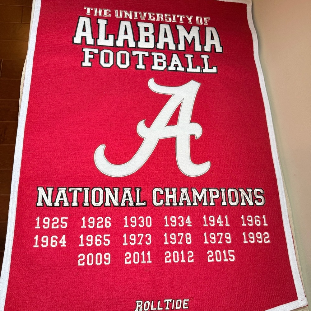 University of Alabama Roll Tide Football National Championship Banner